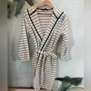 Striped White and Black Robe